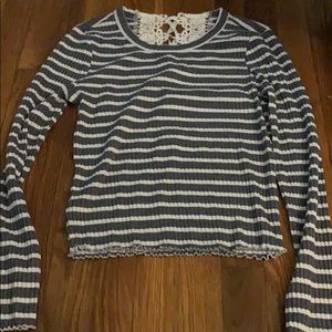 lace up back sweater